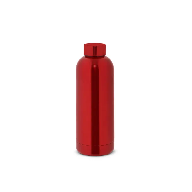 ODIN METTALIC Bottle in 90% recycled stainless steel 550 mL Red