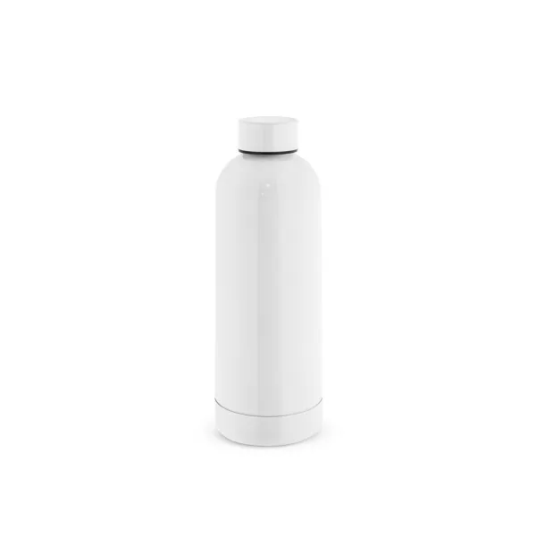 ODIN METTALIC Bottle in 90% recycled stainless steel 550 mL White