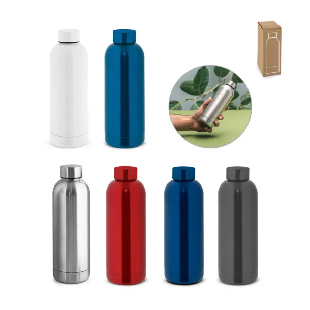 ODIN METTALIC Bottle in 90% recycled stainless steel 550 mL