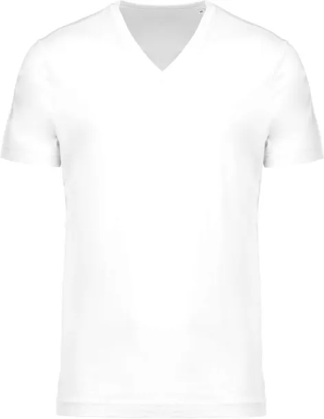  MEN'S ORGANIC COTTON V-NECK T-SHIRT - 155 g/m² - Kariban White