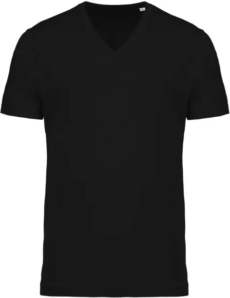 Muška V majica od organskog pamuka - 155 g/m² - Kariban Crna