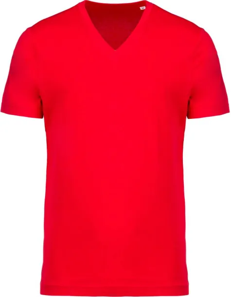  Muška V majica od organskog pamuka - 155 g/m² - Kariban Crvena