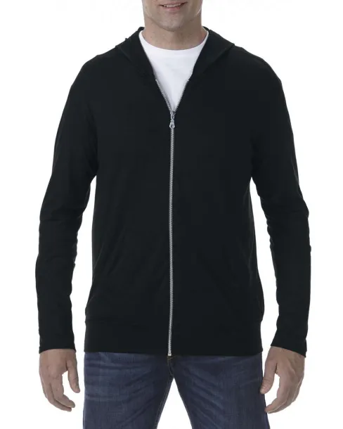  ADULT TRI-BLEND FULL-ZIP HOODED JACKET - Anvil Black