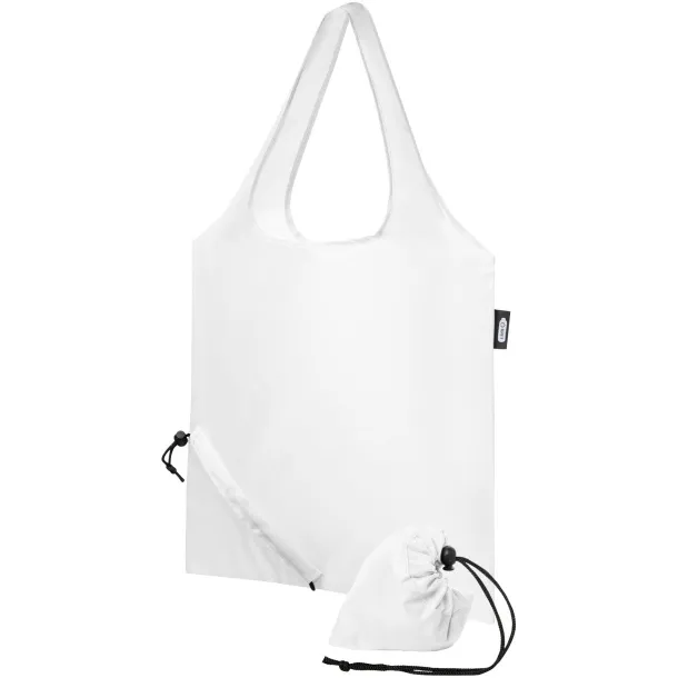 Sabia RPET foldable tote bag - Unbranded White