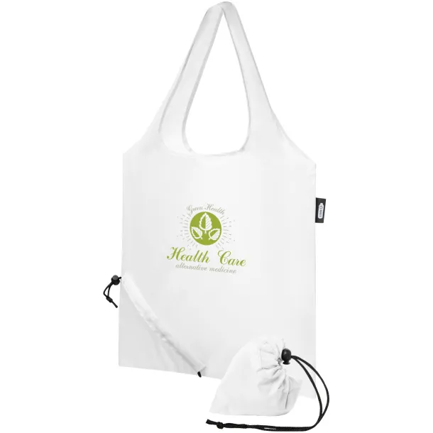 Sabia RPET foldable tote bag - Unbranded White