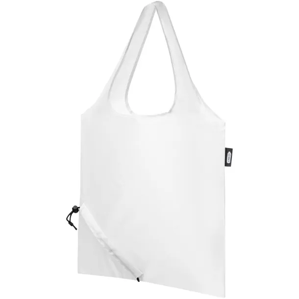 Sabia RPET foldable tote bag - Unbranded White