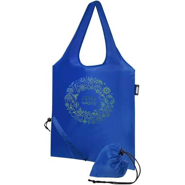 Sabia RPET foldable tote bag Royal blue