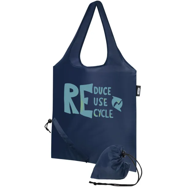 Sabia RPET foldable tote bag Navy Blue