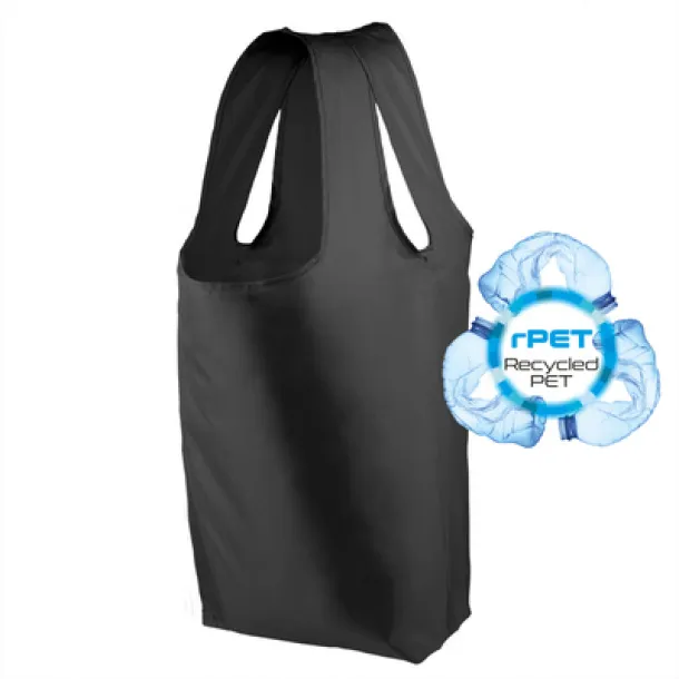  RPET foldable shopping bag Crna