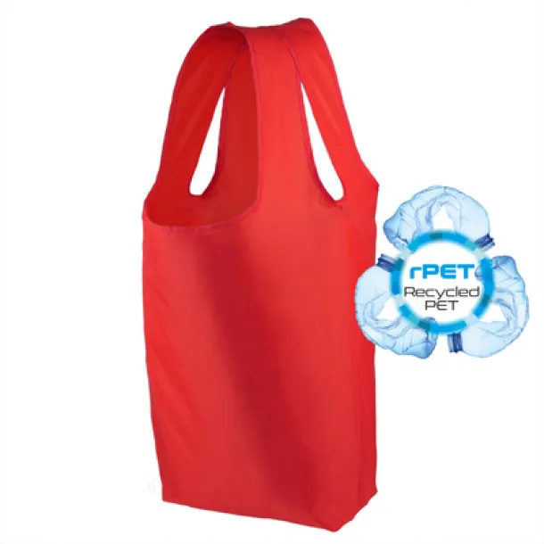  RPET foldable shopping bag Crvena