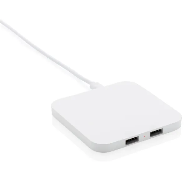  10W bežični punjač sa USB ulazima Bijela