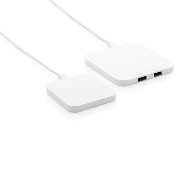  10W bežični punjač sa USB ulazima Bijela