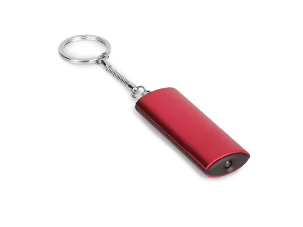 SLIP aluminium key holder with LED lamp Red