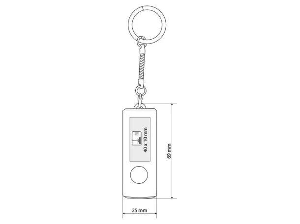 SLIP aluminium key holder with LED lamp