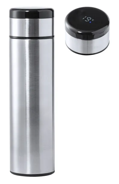 Kaucex thermometer vacuum flask Silver