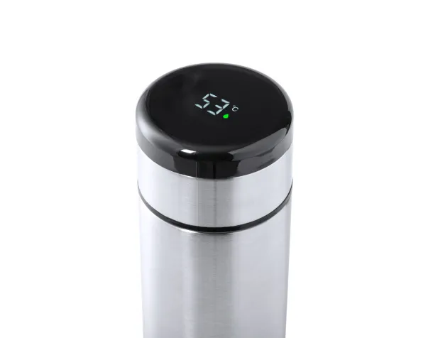 Kaucex thermometer vacuum flask Silver