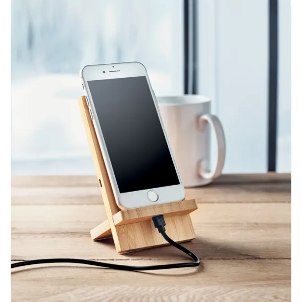 WHIPPY PLUS Wireless charger phone stand Wood