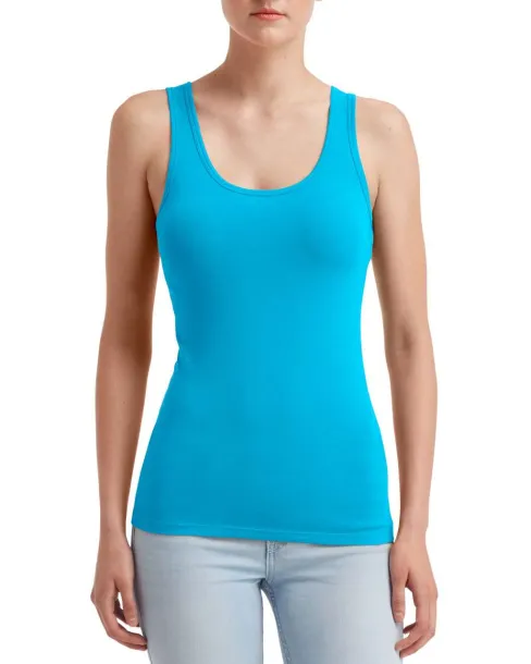  WOMEN'S STRETCH TANK - Anvil Caribbean Blue