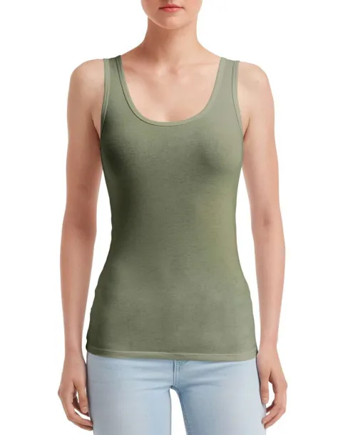  WOMEN'S STRETCH TANK - Anvil City Green