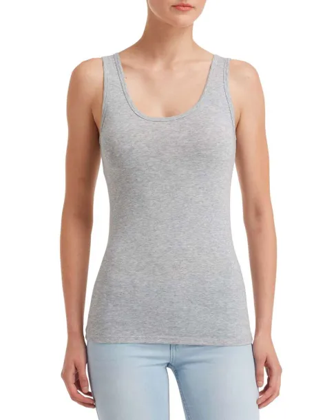  WOMEN'S STRETCH TANK - Anvil Heather Grey