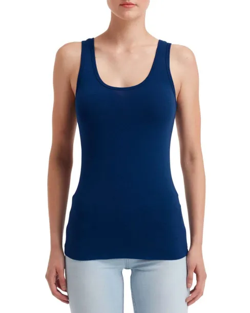  WOMEN'S STRETCH TANK - Anvil Navy