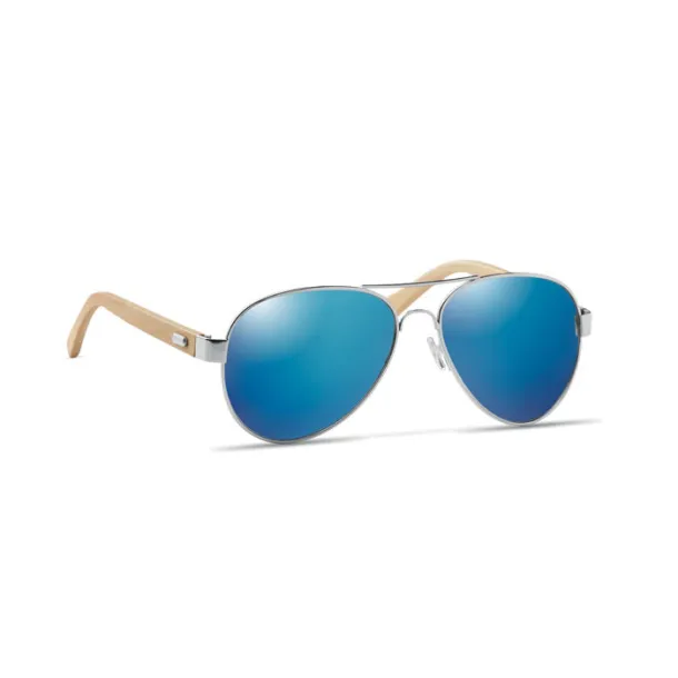 HONIARA Bamboo sunglasses in pouch Blue