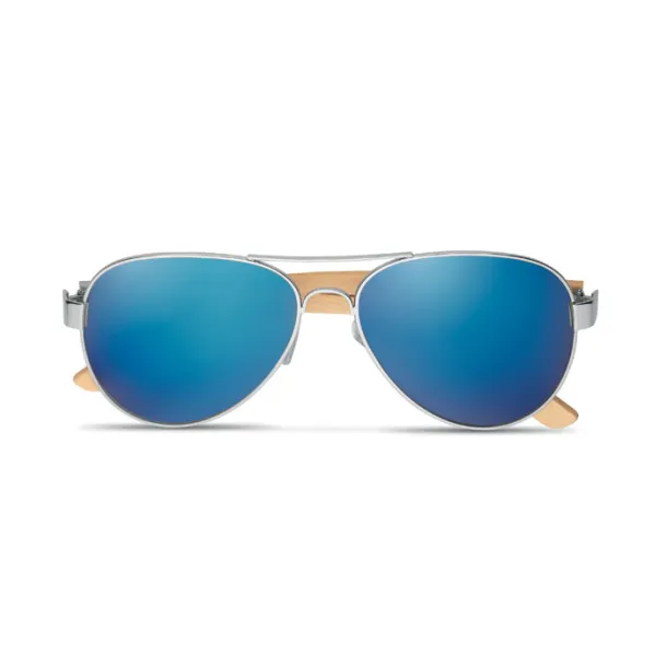 HONIARA Bamboo sunglasses in pouch Blue