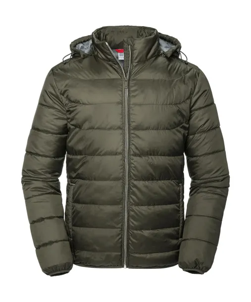  Men's Hooded Nano Jacket - Russell Athletic Dark Olive