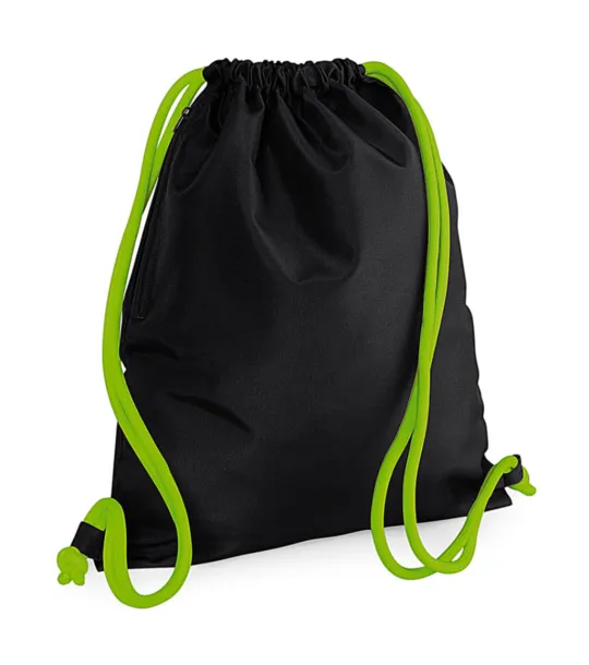  Icon Gymsac - Bagbase Black Lime Green