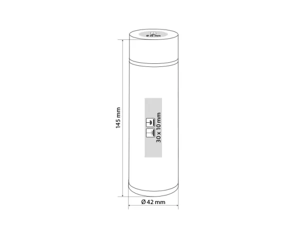 DOPPIO metalna termosica, 150 ml Crna