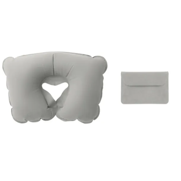 TRAVELCONFORT Inflatable pillow in pouch Grey