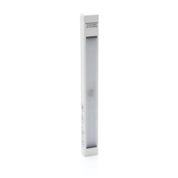  USB-rechargeable motion sensor LED light medium Silver