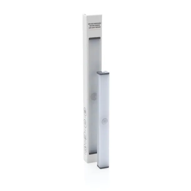  USB-rechargeable motion sensor LED light medium Silver