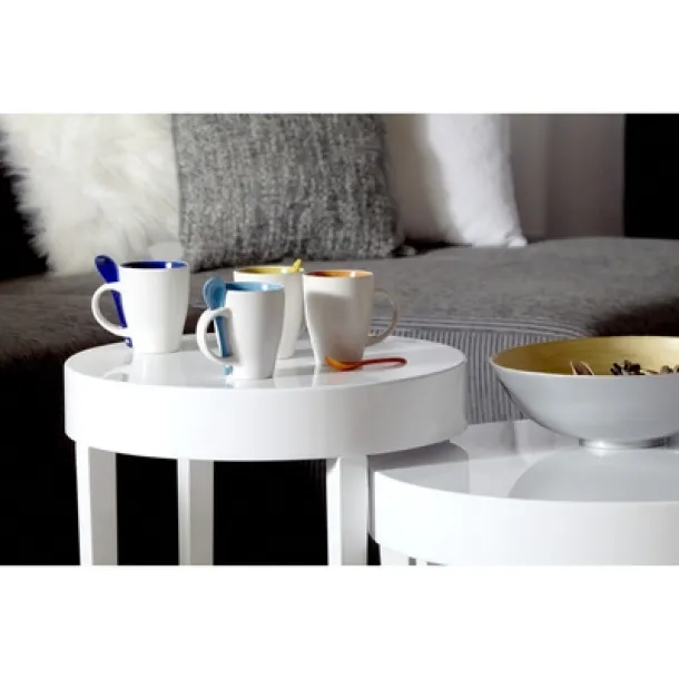  Ceramic mug 300 ml with spoon Plava