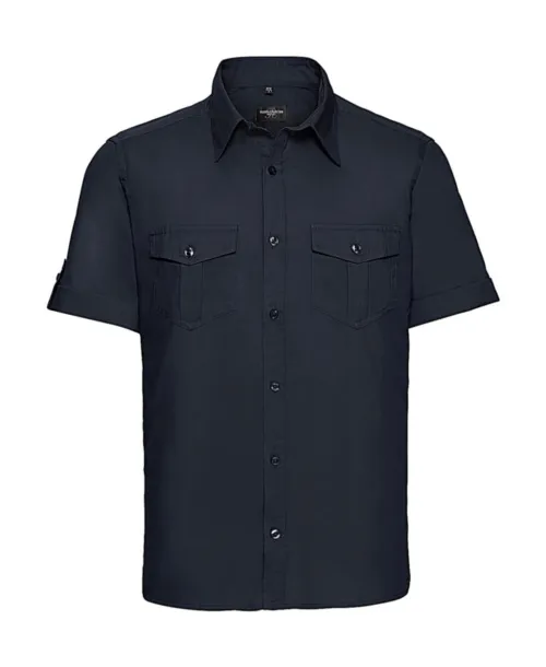  Men's Roll Sleeve Shirt - Russell Collection French Navy