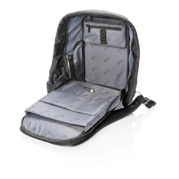  Swiss Peak AWARE™ anti-theft 15.6"laptop backpack - Swiss Peak Black 