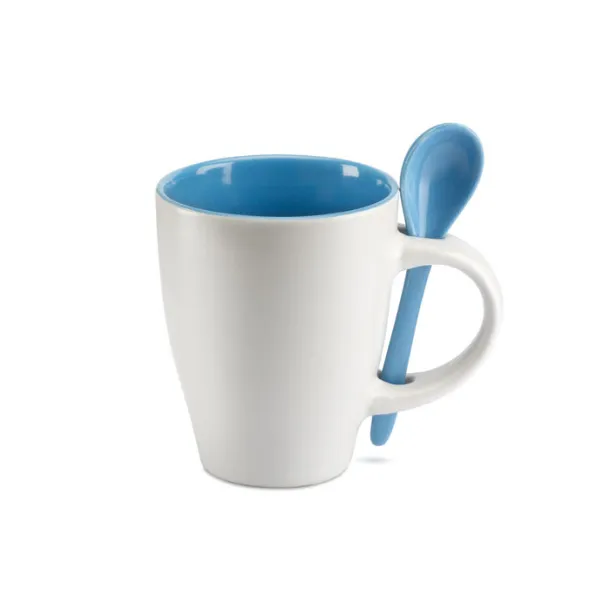 DUAL Mug with spoon Blue