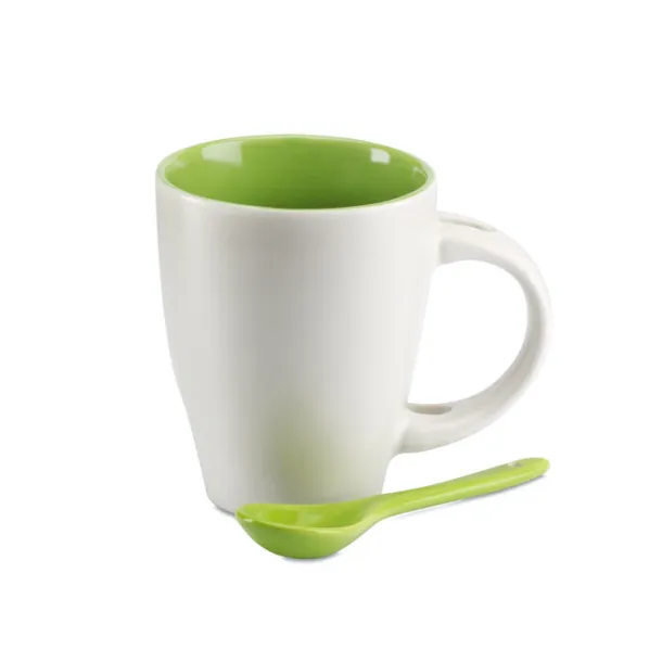 DUAL Mug with spoon Green