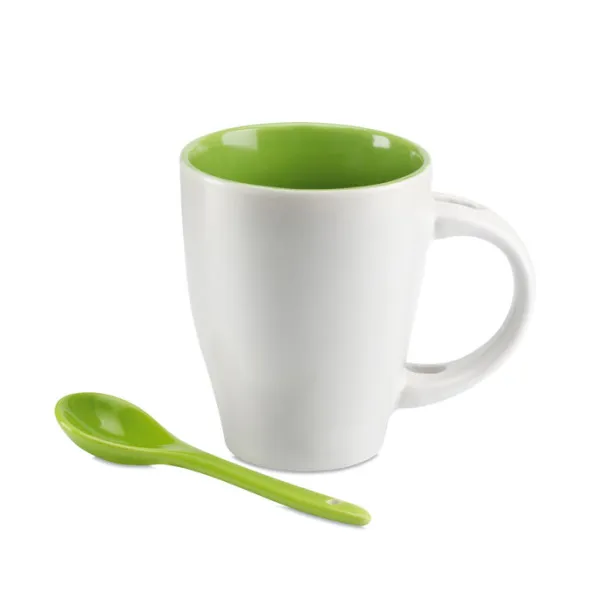 DUAL Mug with spoon Green