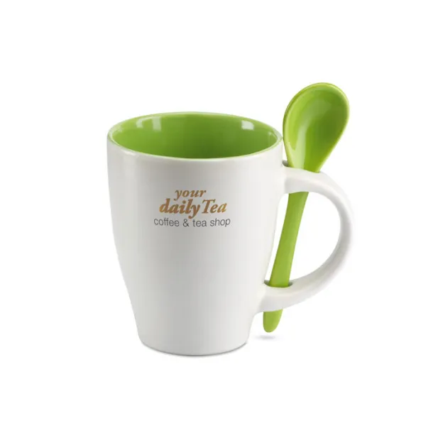 DUAL Mug with spoon Green