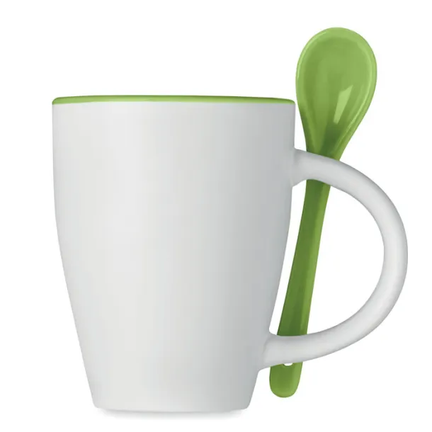 DUAL Mug with spoon Green