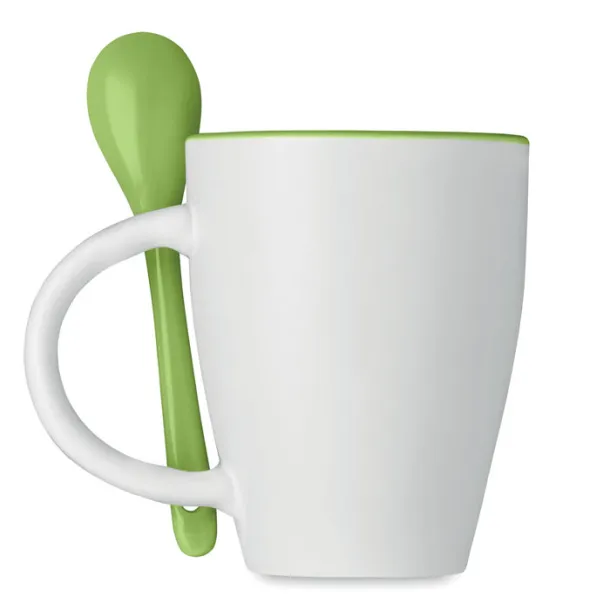 DUAL Mug with spoon Green