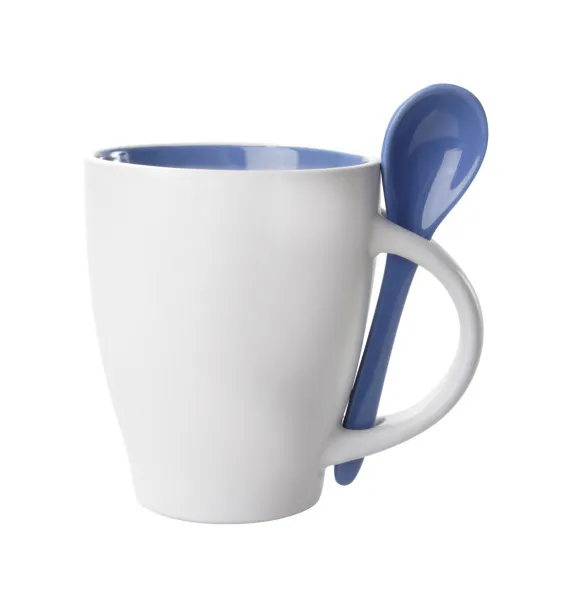 Spoon mug Blue White