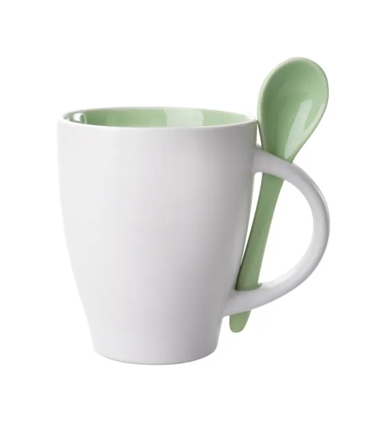 Spoon mug Green White