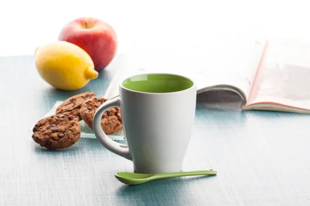 Spoon mug Green White