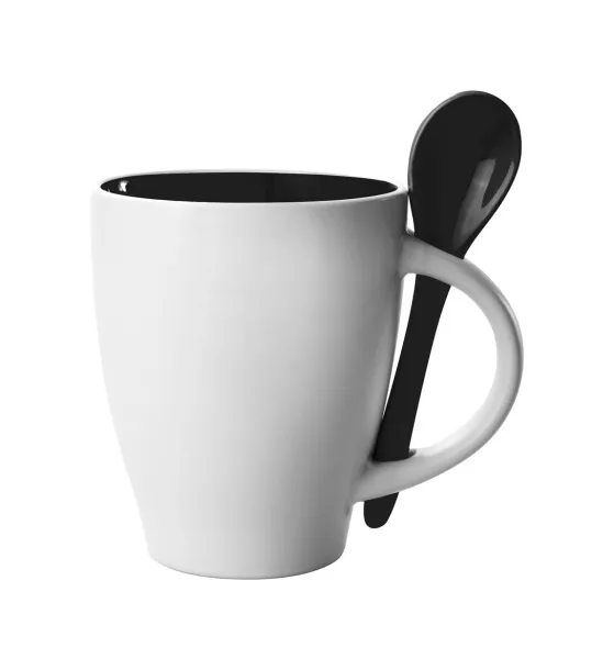 Spoon šalica, 300 ml Crna Bijela