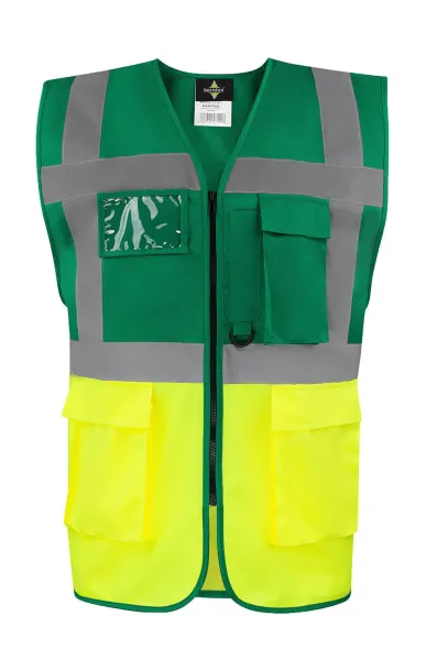  Executive Safety Vest "Hamburg" - Korntex Paramedic Green Yellow