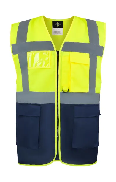  Executive Safety Vest "Hamburg" - Korntex Yellow Navy