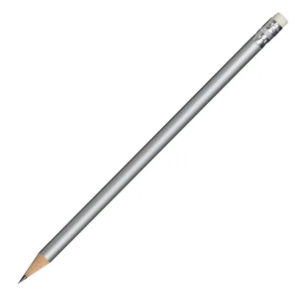 WOODEN METALLIC pencil Silver