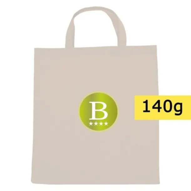  Cotton shopping bag, 140 g/m2 beige